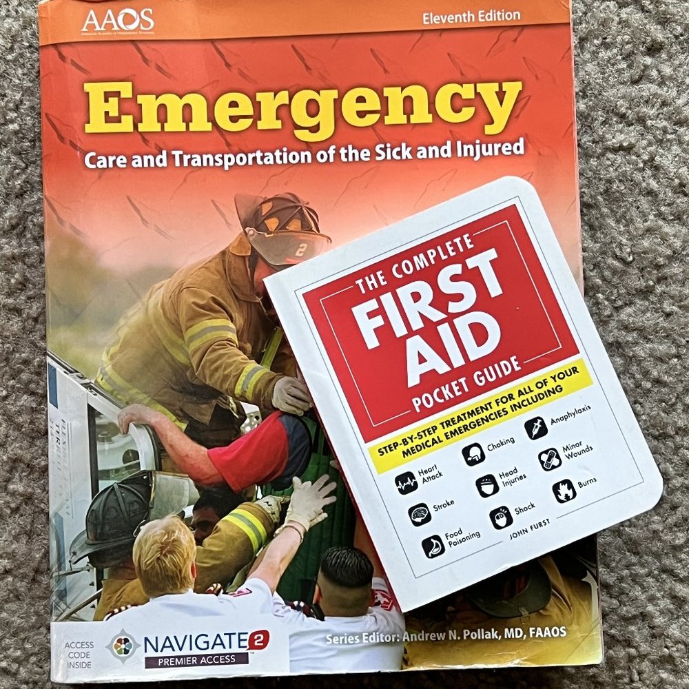 EMT Textbook & First Aid Pocket book